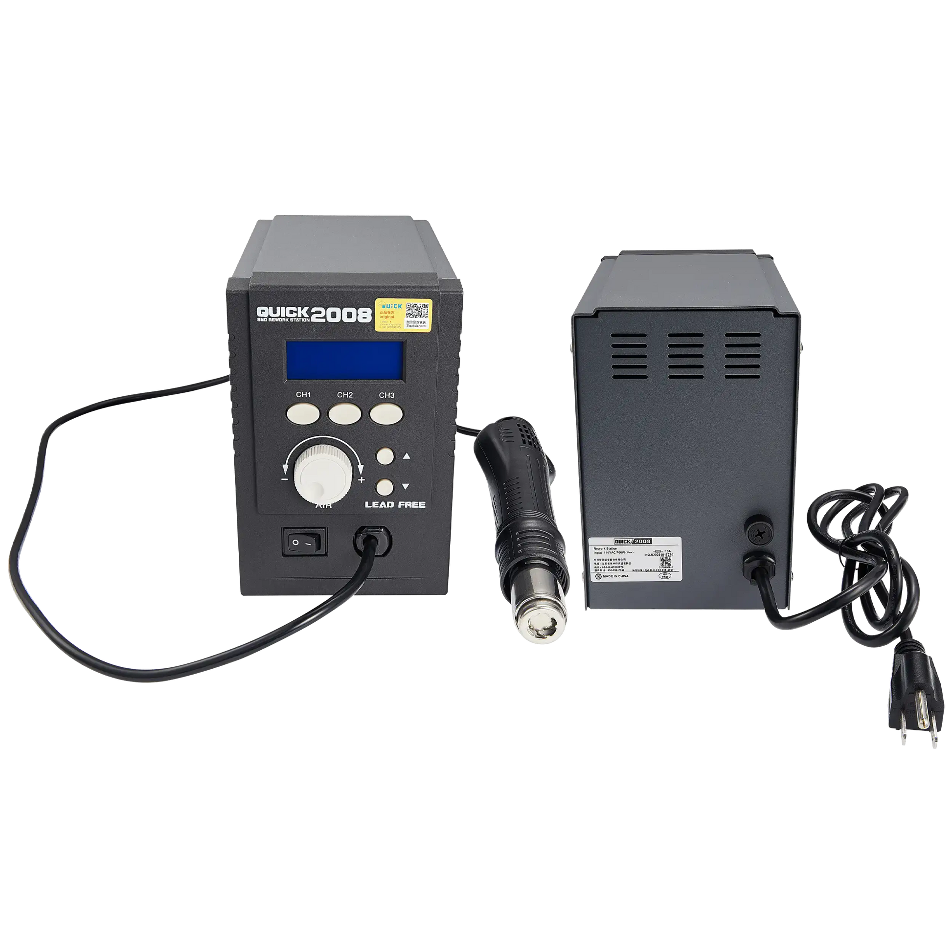 Quick Advanced Digital Display Heat Gun for Precision Welding and Rework Tasks - LabFix