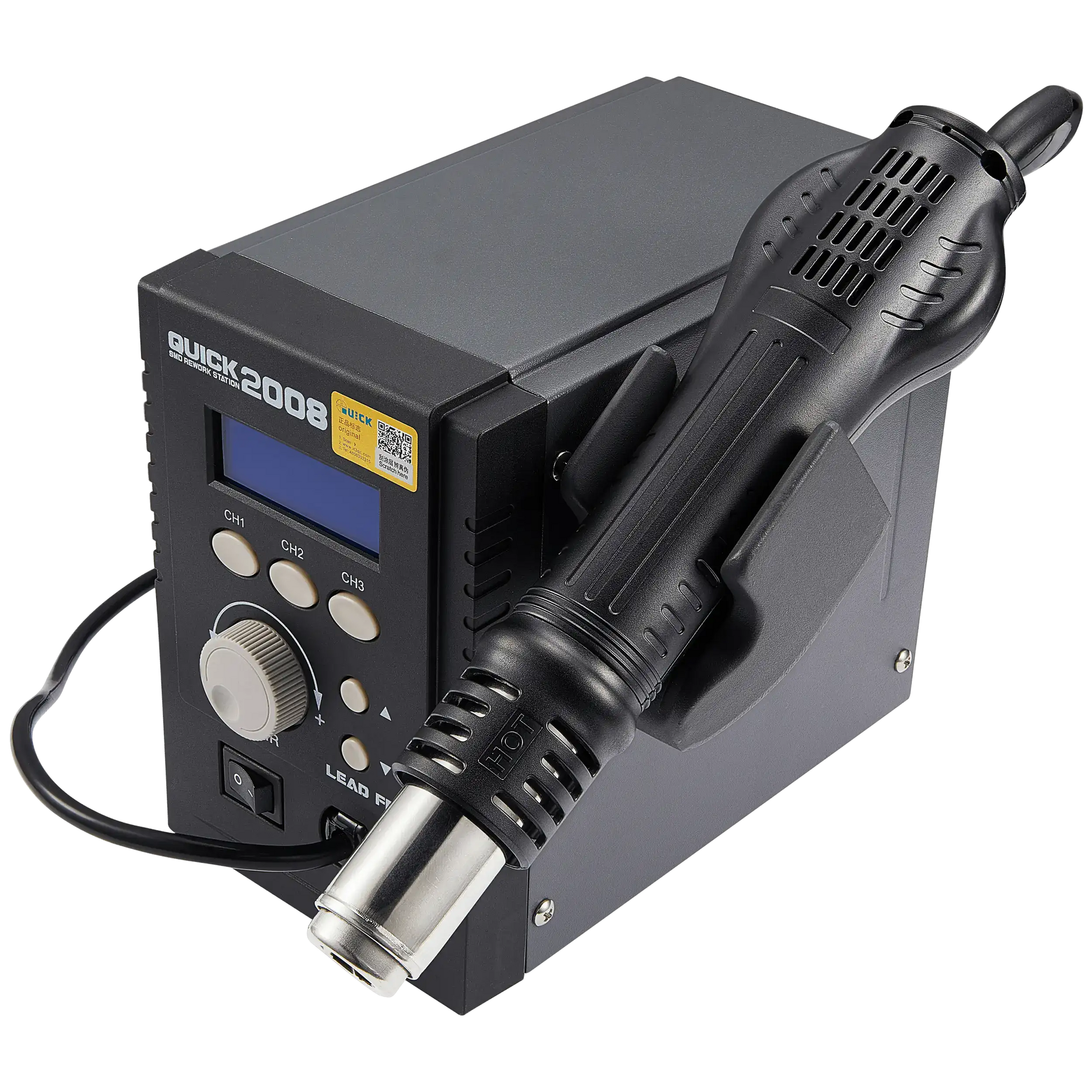 Quick Advanced Digital Display Heat Gun for Precision Welding and Rework Tasks - LabFix