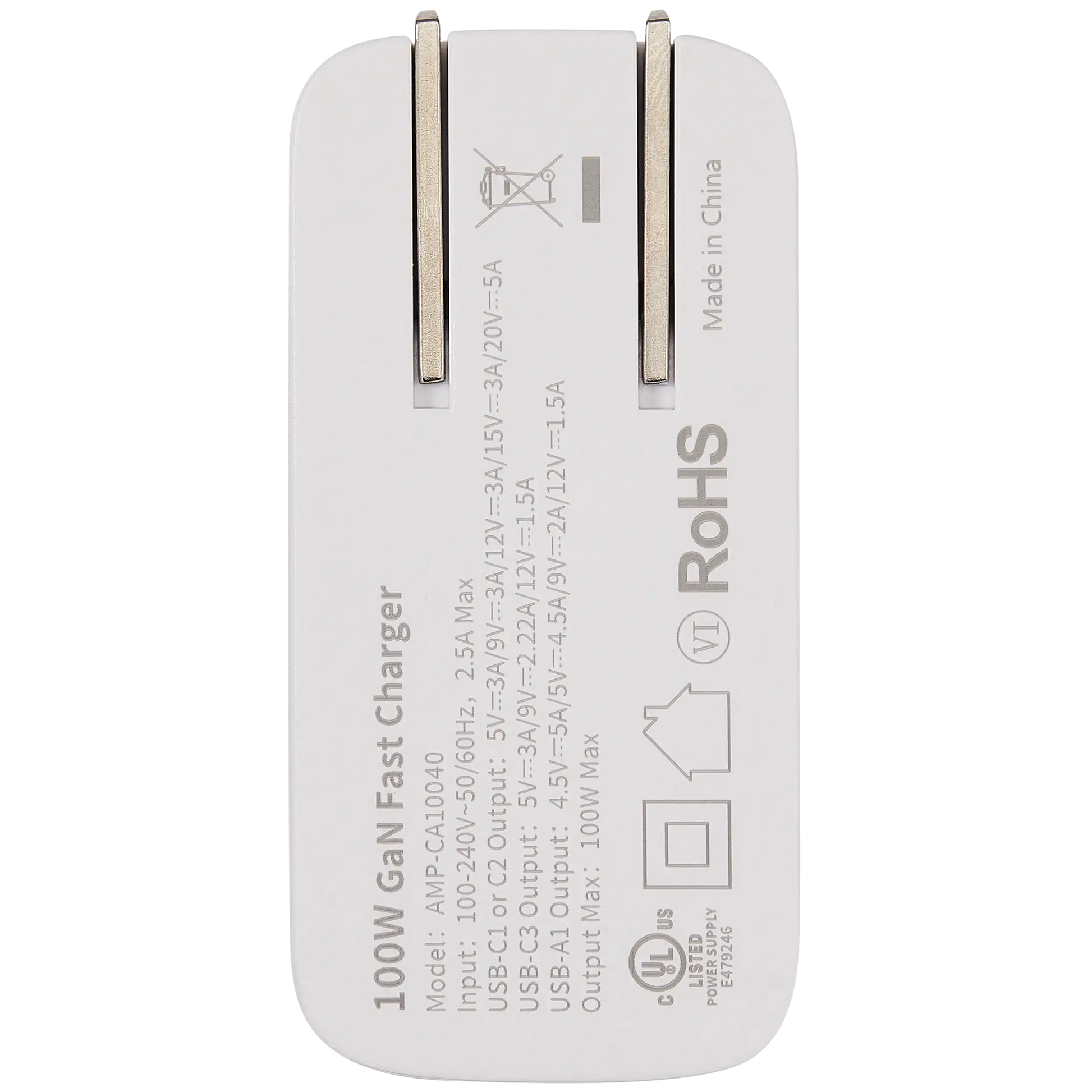 Charger 100W 4-Port USB-C and USB-A - US Adapter - LabFix