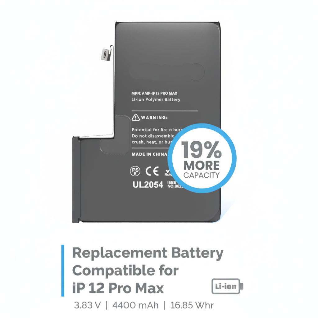 Unlock Extended Power with Our iPhone 12 Pro Max Battery Replacement

Are you tired of constantly searching for a charger? Our iPhone 12 Pro Max Battery Replacement offers a remarkable solution to your battery woes. With 19% more battery capacity compared to standard batteries, you can enjoy longer usage time while keeping your phone fully functional throughout the day.
