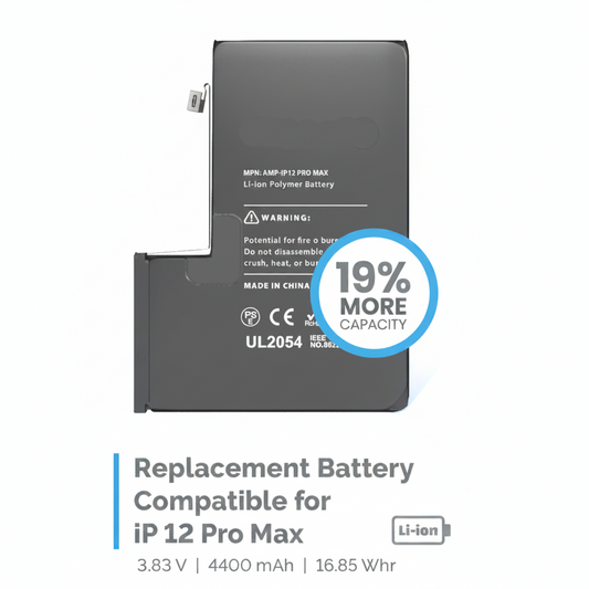 Unlock Extended Power with Our iPhone 12 Pro Max Battery Replacement

Are you tired of constantly searching for a charger? Our iPhone 12 Pro Max Battery Replacement offers a remarkable solution to your battery woes. With 19% more battery capacity compared to standard batteries, you can enjoy longer usage time while keeping your phone fully functional throughout the day.