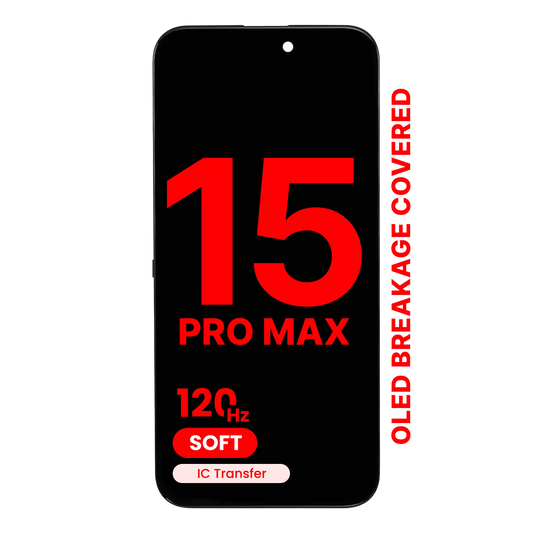 iPhone 15 Pro Max Oled Screen Replacement 120Hz





Compatibility : only with iPhone 15 Pro Max OLED Screen .Please double-check your phone model before ordering to ensure a perfect fit.



Excellent Performance

Top-Quality iPhone 15 Pro Max OLED Screen Replacement&nbsp;

Screens offer advanced technology for high-resolution displays, a fast and responsive touch experience, lower temperatures, and quicker refresh rates.
Thinner OLED design with no panel crack issues during installation
